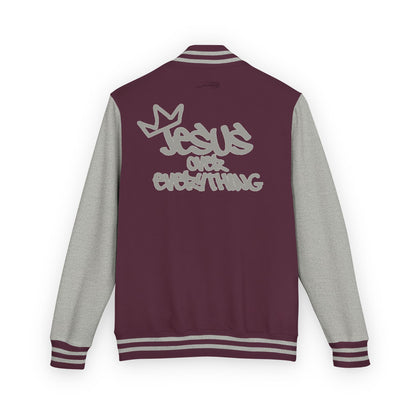 Jesus Over Everything Letterman Jacket