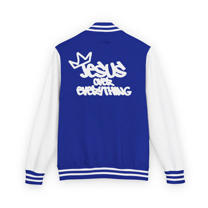 Jesus Over Everything Letterman Jacket